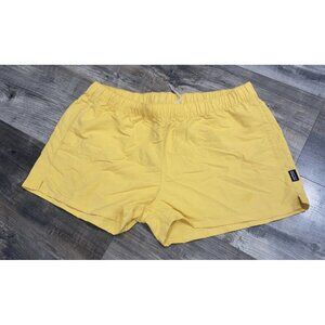 Patagonia Yellow Women’s Swim Shorts With Drawstring Size Medium 2.5”